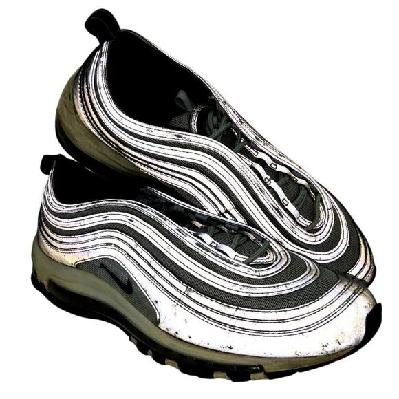 Nike Air Max Reflective Silver RARE Vintage Mens Pre-owned Sneakers - sz. 11 1/2 - Picture 1 of 5